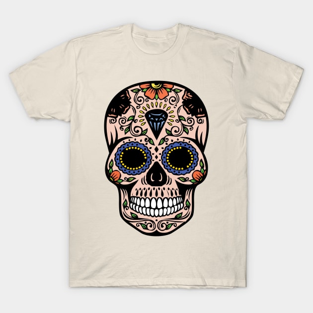 Mexican skull in retro colors T-Shirt by SamridhiVerma18
